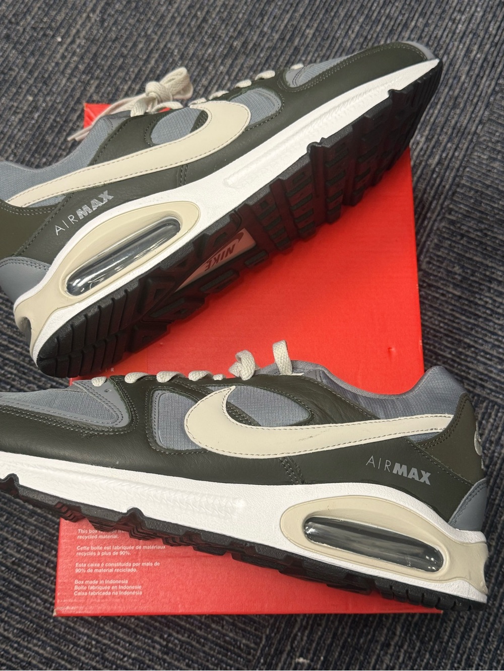Nike Air Max Command Cool Grey Sequoia - Men's Sneakers Olive Green Gray Cream